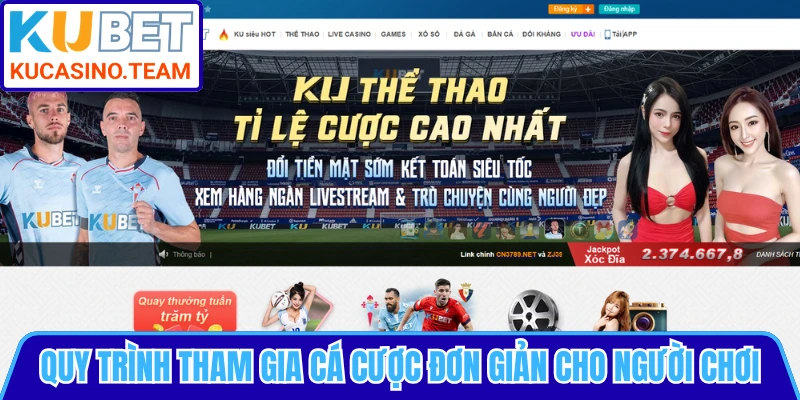 Quy trình tham gia cá cược đơn giản cho người chơi